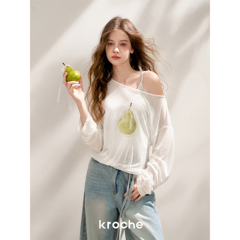 KROCHE アシンメトリー 長袖 Tシャツ KE8005