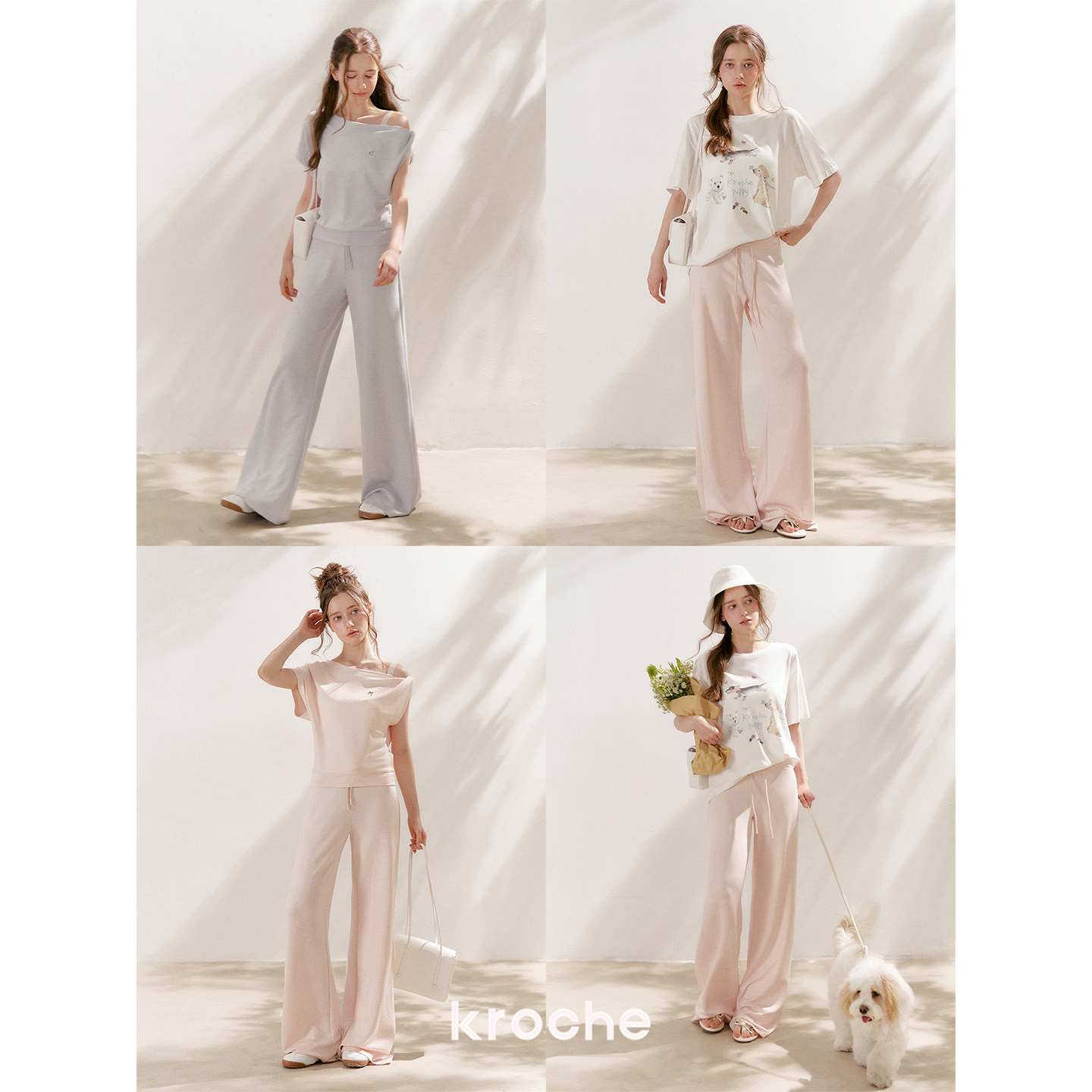 KROCHE レース ストレート パンツ KZY8081