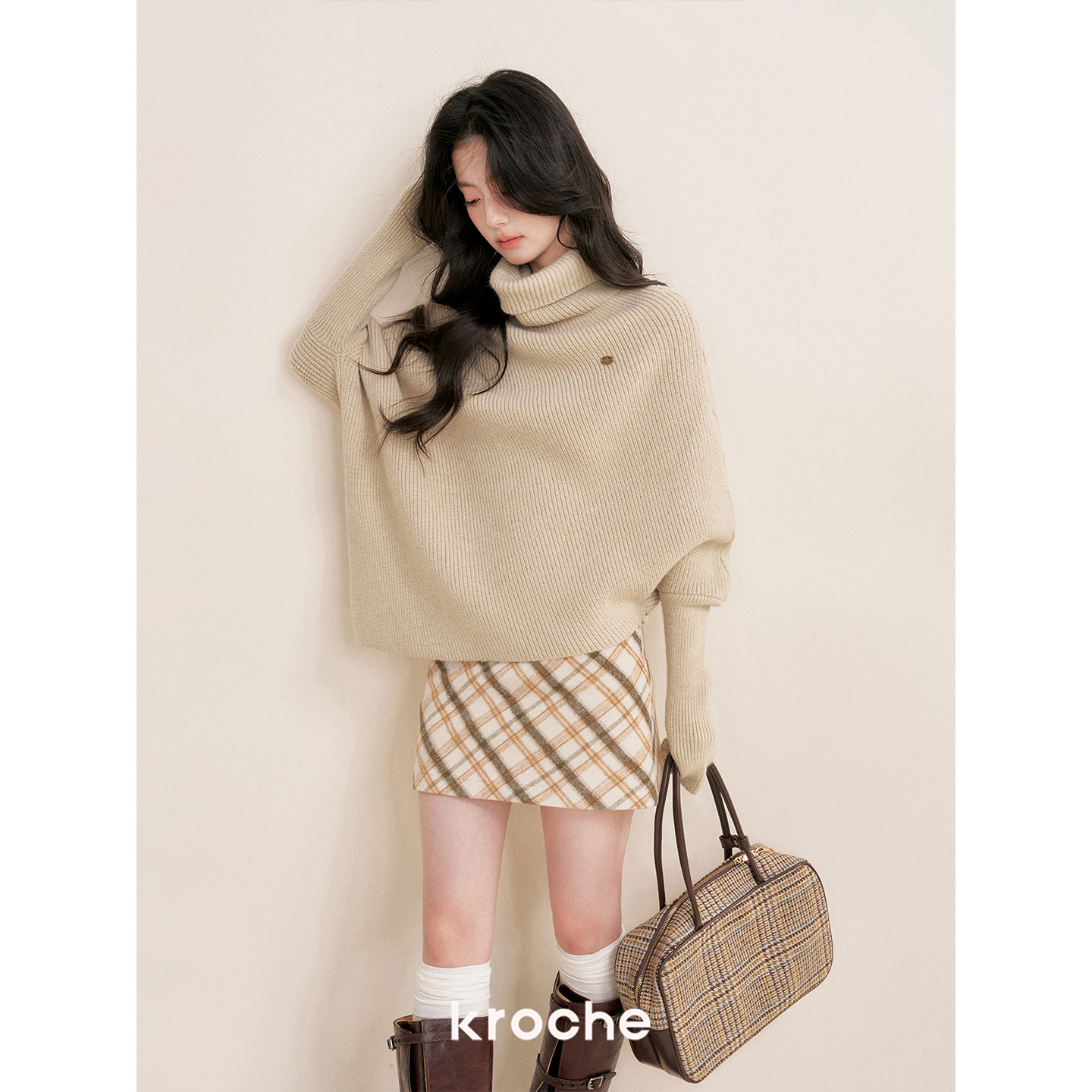 KROCHE チェック 配色 スカート KDC9033
