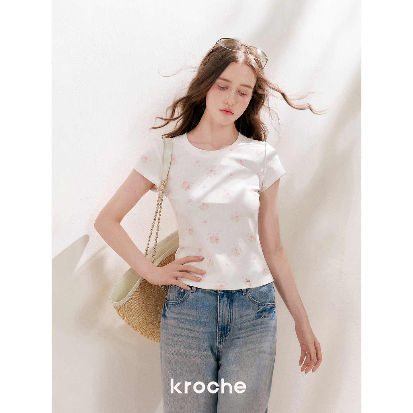 KROCHE プリント 半袖 Tシャツ KEC4086