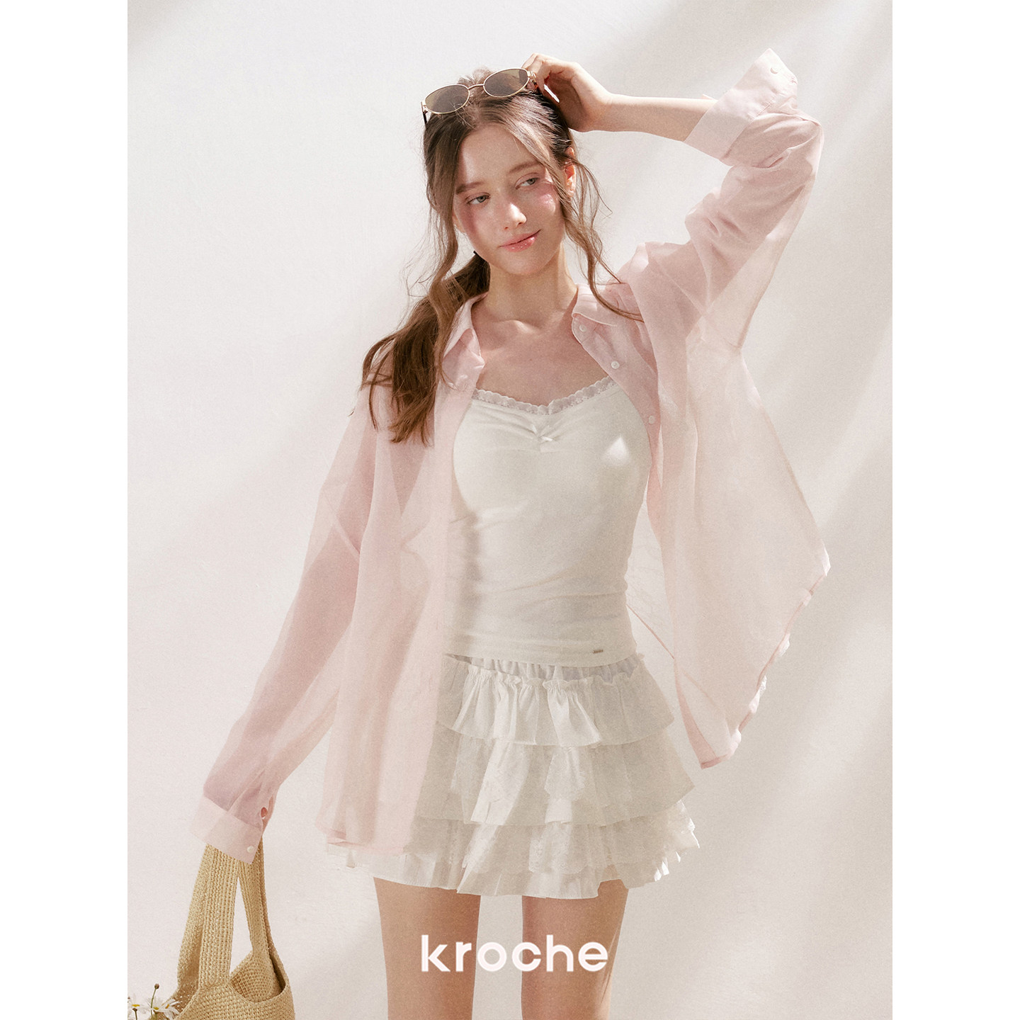 KROCHE レース 長袖 シャツ・ブラウス KBS6023