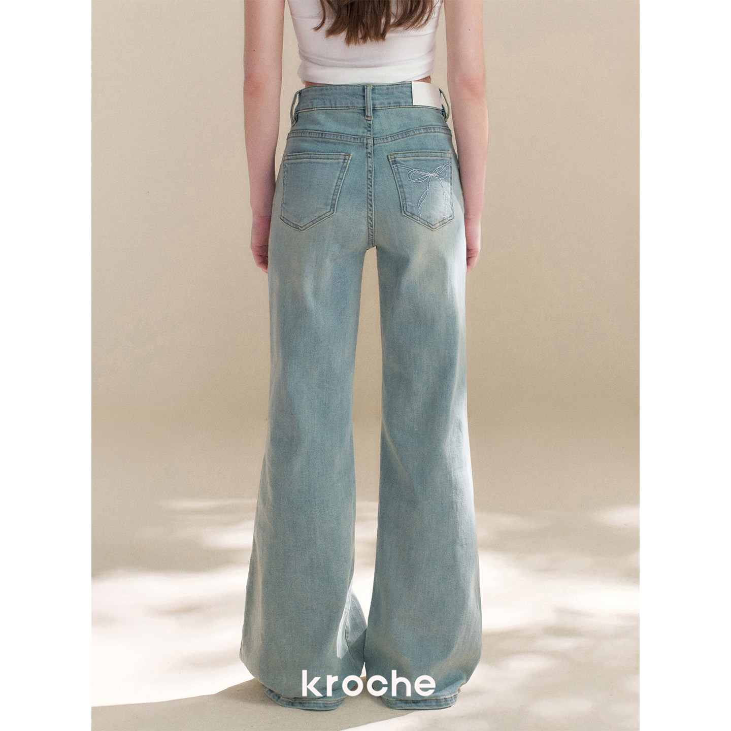 KROCHE リボン デニム デニムパンツ KN9037