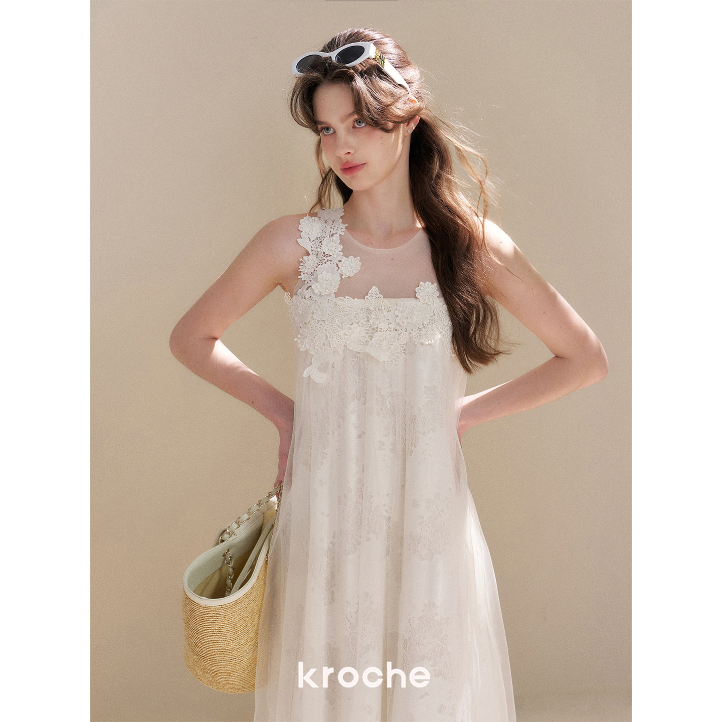 KROCHE レース ワンピース KR9077