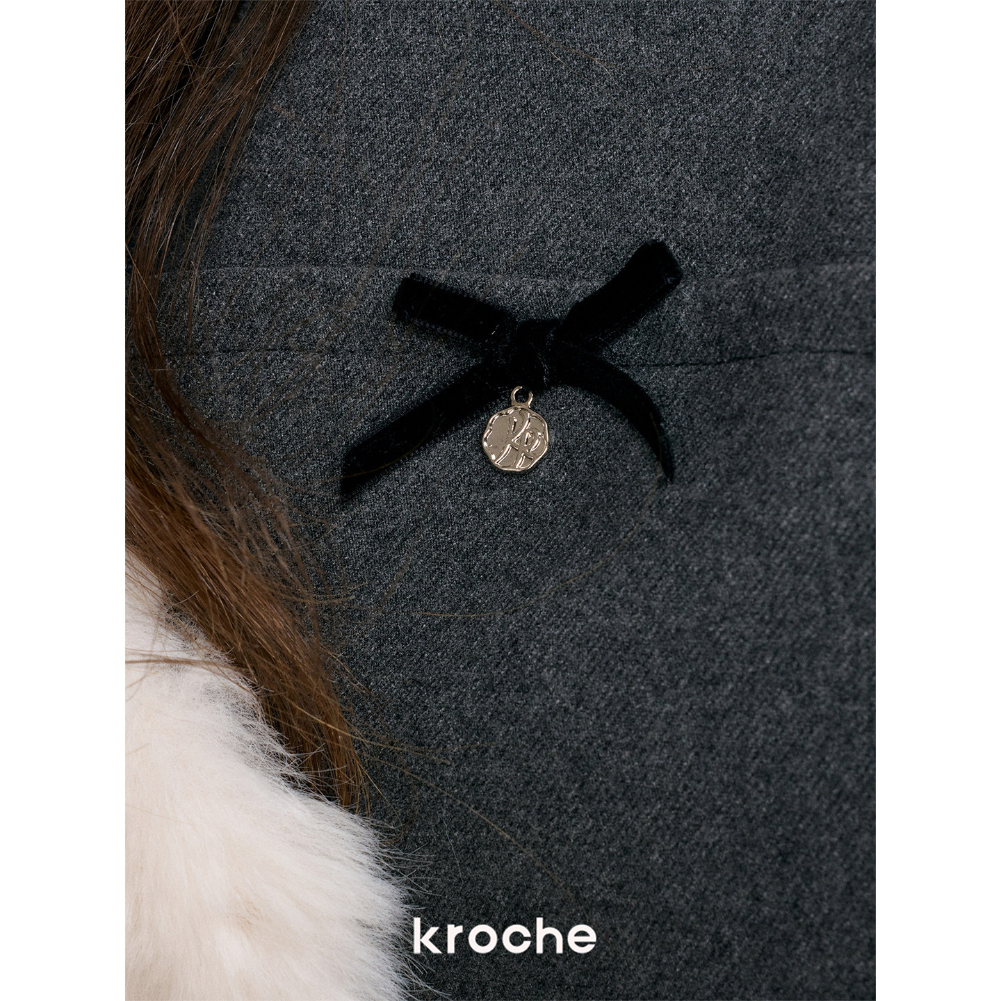 KROCHE 重ね着風 ワンピース KR7044