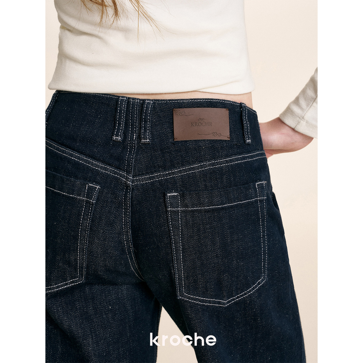KROCHE デニム ワイド デニムパンツ KN5019