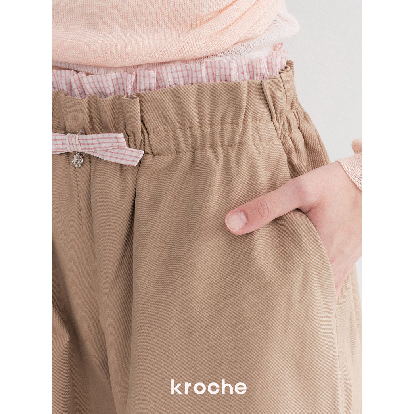 KROCHE チェック ワイド パンツ KL9013