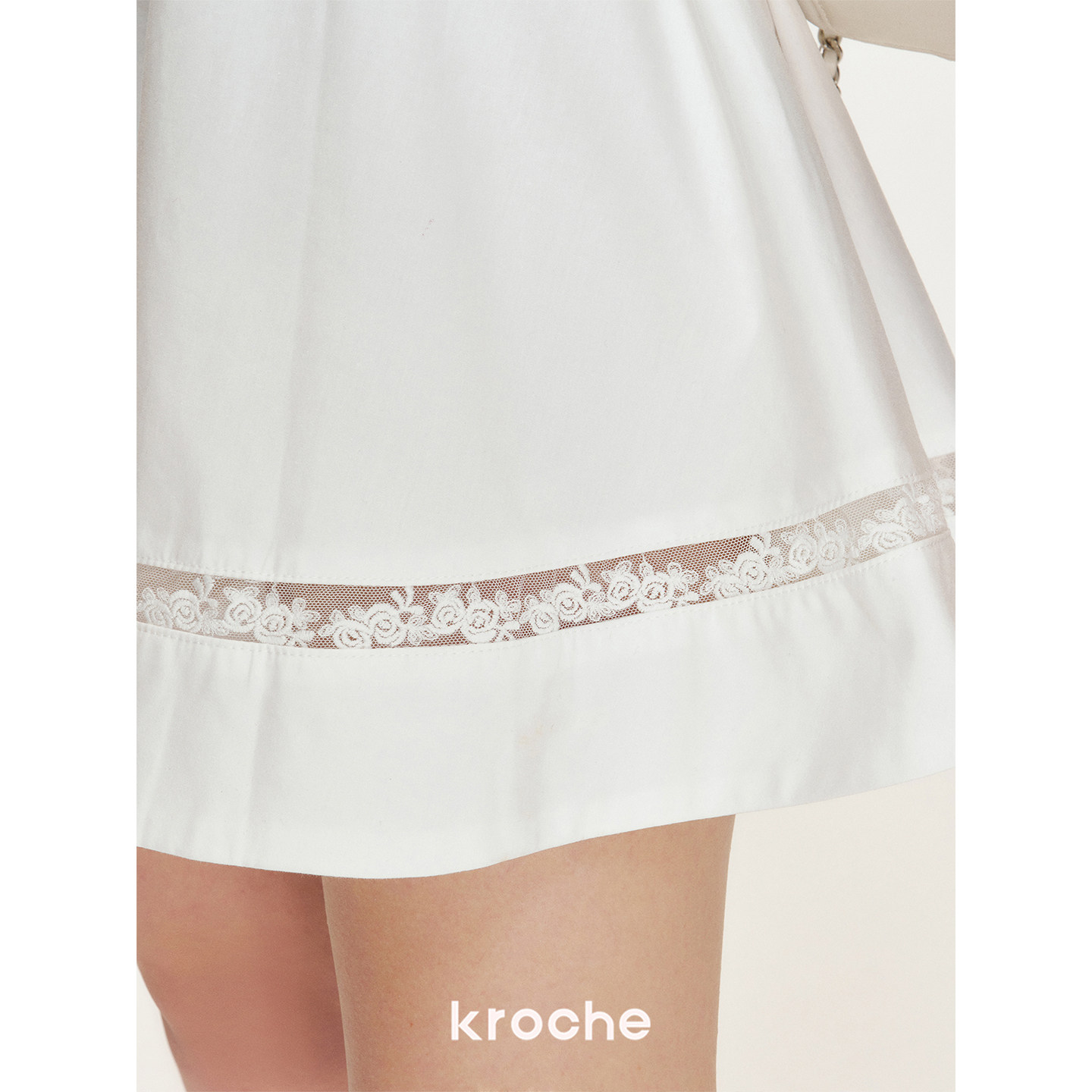 KROCHE リボン Vネック ワンピース KR4028