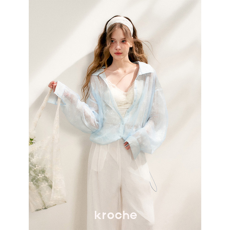 KROCHE レース 配色 ジャケット KZQ2001