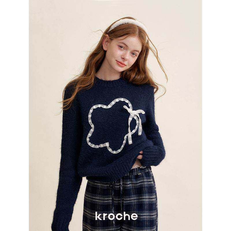 KROCHE レース チェック ワイド パンツ KB4647