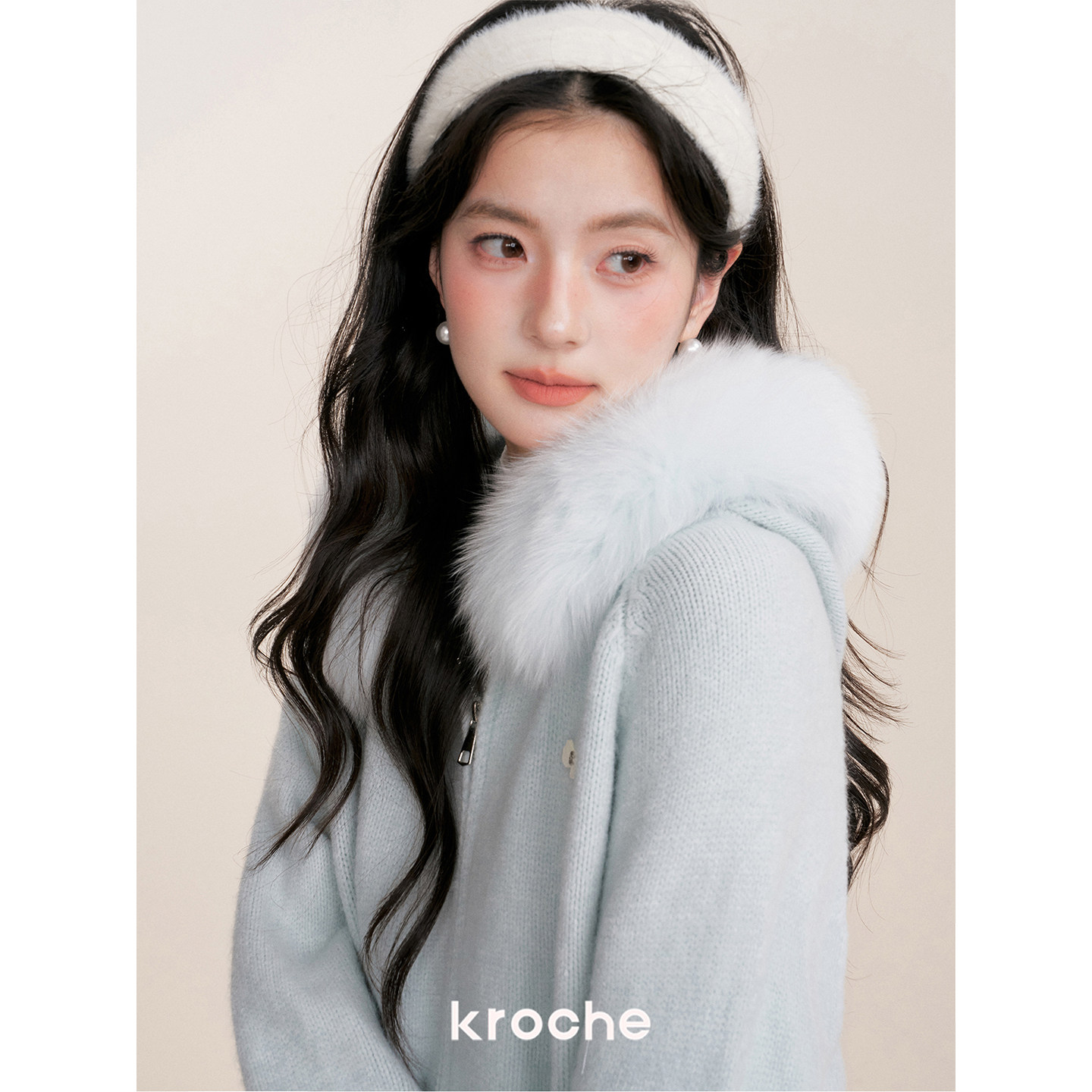 KROCHE フード付き ニット KP2038