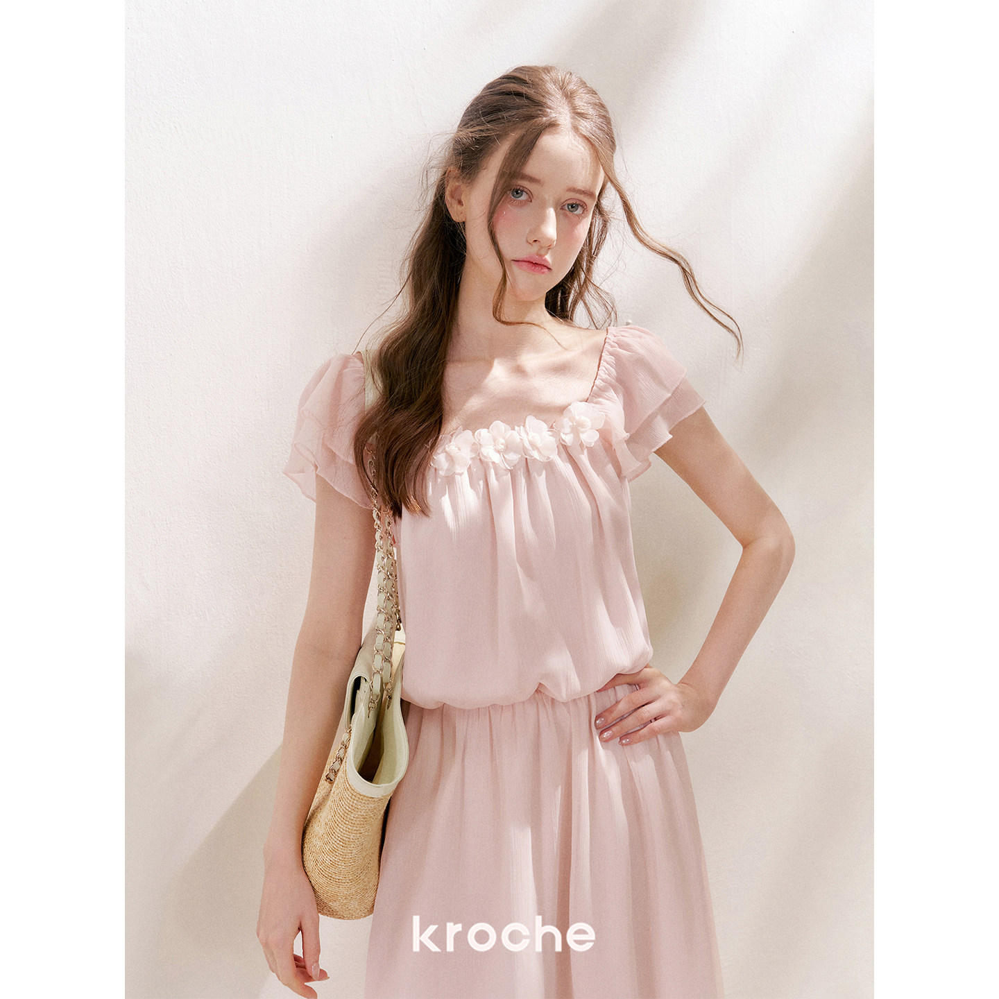KROCHE フラワー ワンピース KR6081