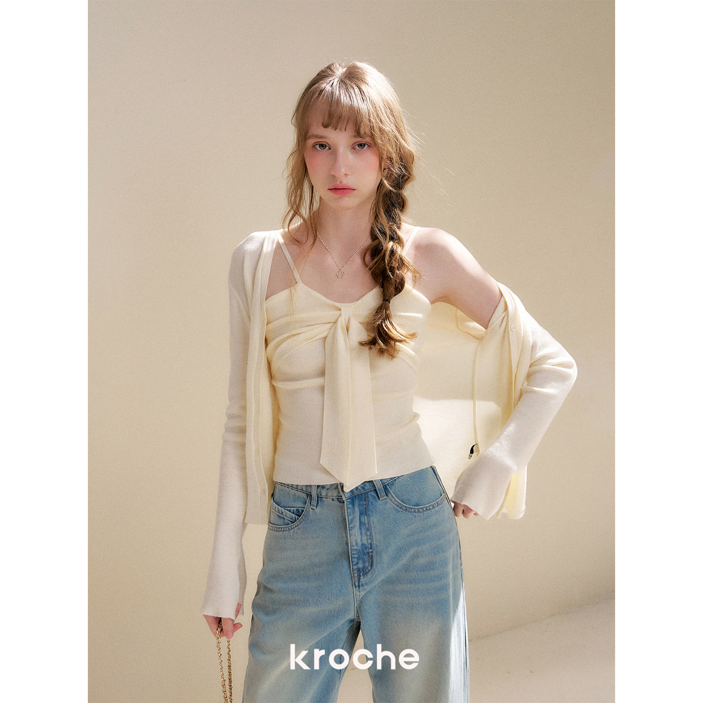 KROCHE リボン ニット