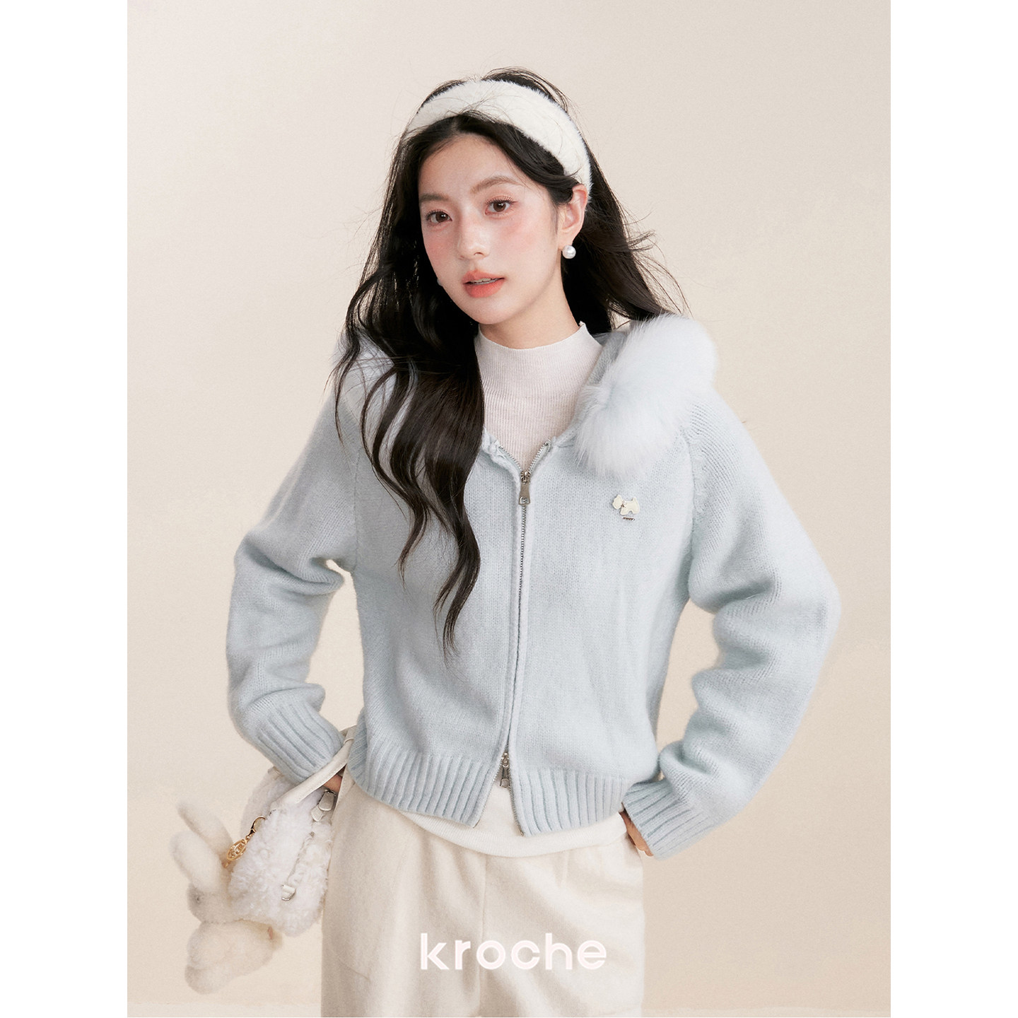 KROCHE フード付き ニット KP2038