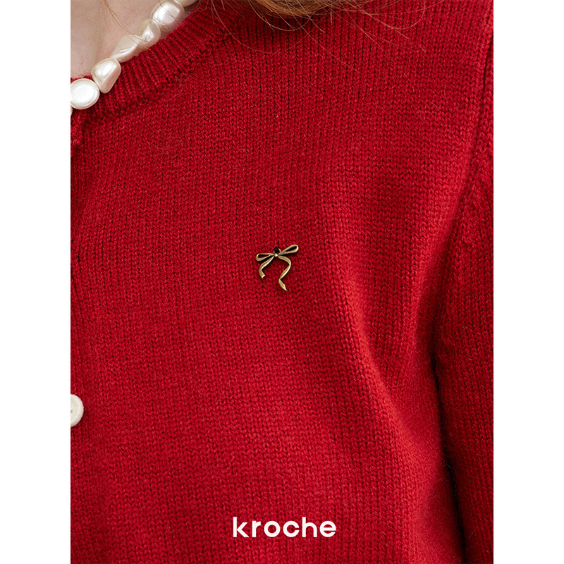 KROCHE フリル チェック ニット KB4624