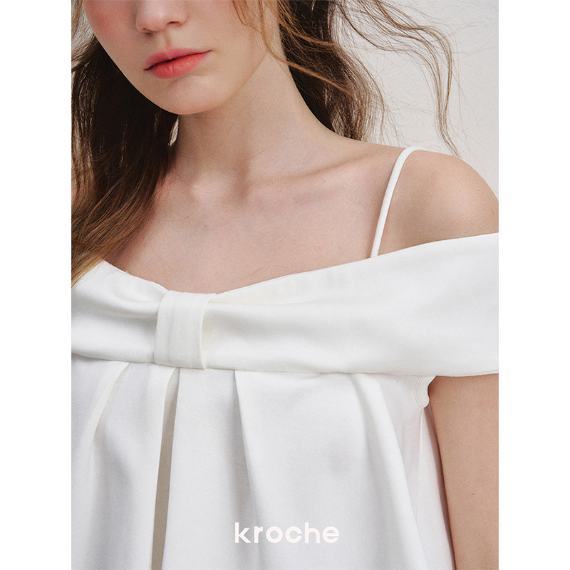 KROCHE リボン オフショルダー シャツ・ブラウス KB5132