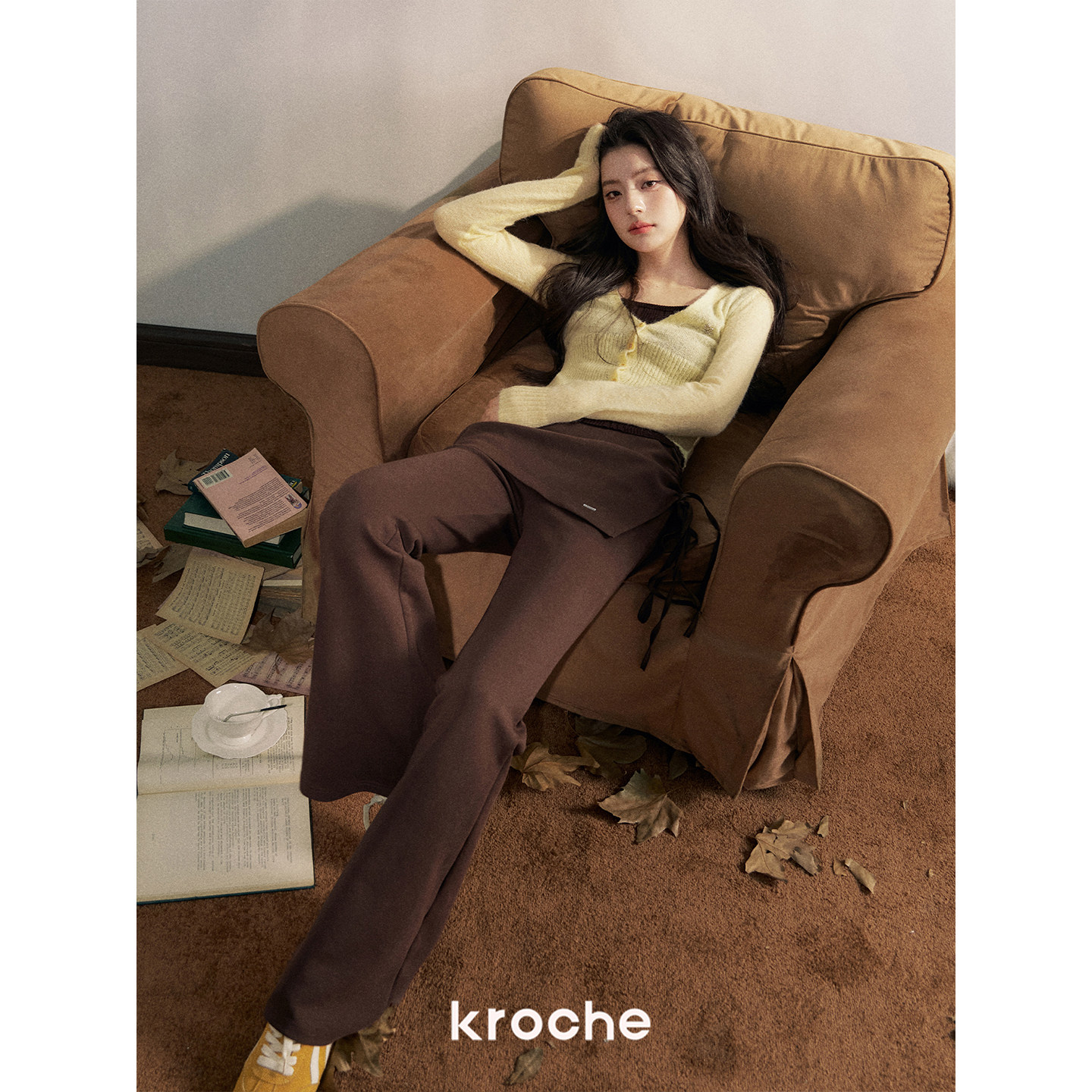 KROCHE 重ね着風 パンツ KL8018