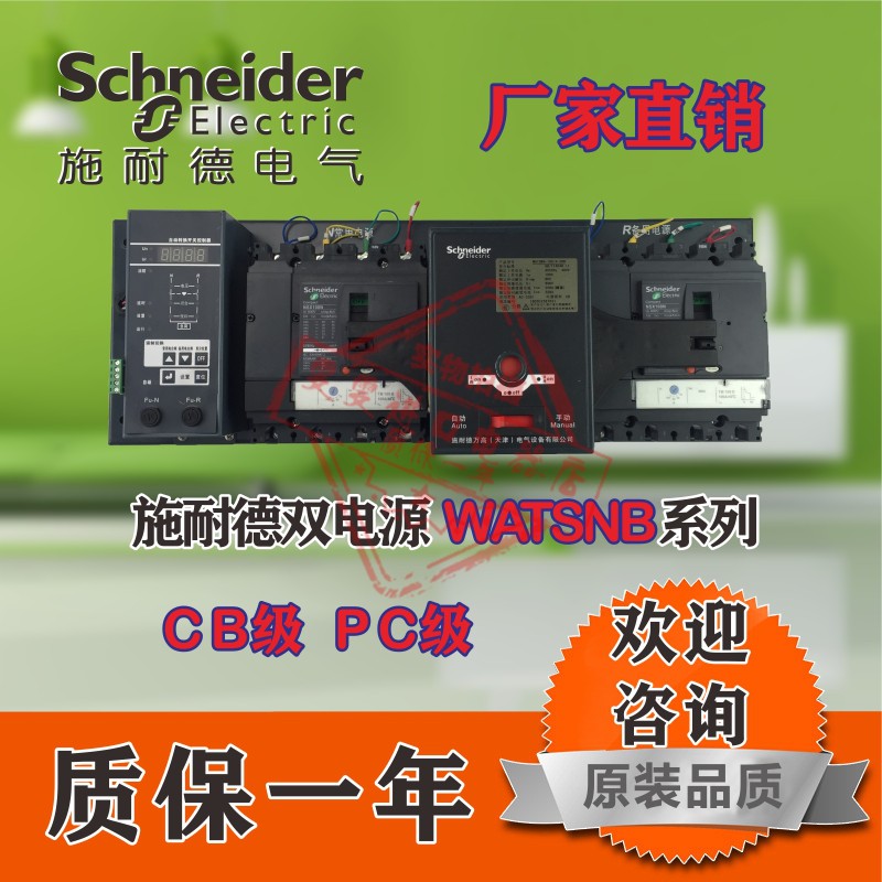 SchneiderWangall Dual Power Automatic Transfer Switch WATSNB 100-630A 3 4P CB Class