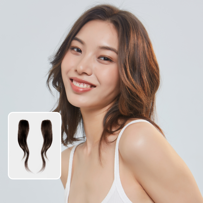 LUCY LEE NET RED METHOD EIGHT CHARACTERS LIU HAI WIG PIECE AIR LIU HAI TONIC HAIR PIECE NATURAL NO-MARK WIG STICKER-TAOBAO