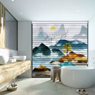 Light extravagant curtain Shangri-La curtain curtain roller shade blackout bedroom office study clubhouse electric blinds