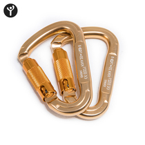 Magnesium alloy automatic mountaineering buckle outdoor rock climbing safety buckle yoga hammock chair safety buckle load-bearing main lock buckle