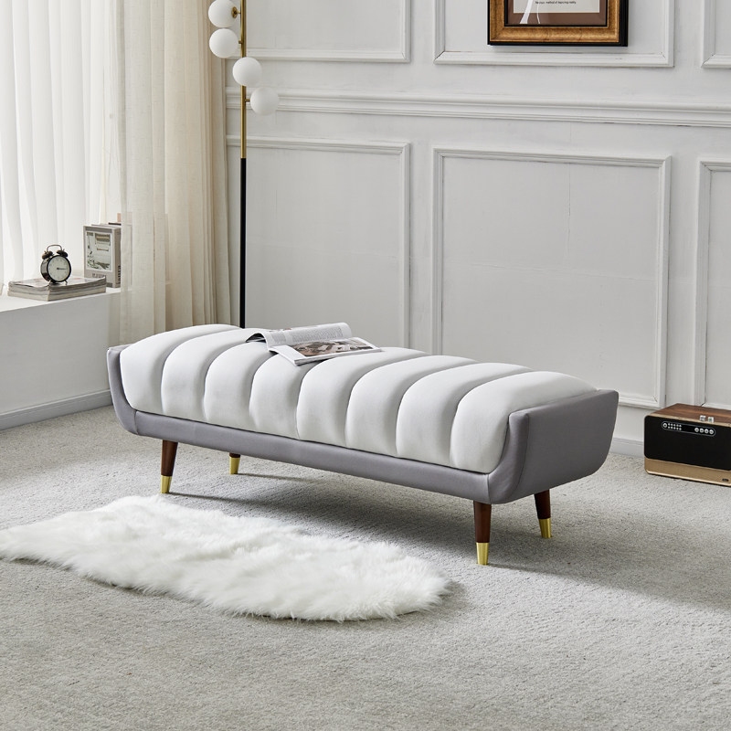 Nordic bed end stool living room sofa bench foot light luxury cloakroom sofa stool bedroom bed couch door changing shoe stool