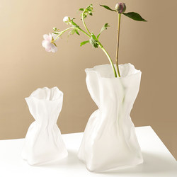Trendy Vase Decoration for Living Room, ins Style Glass Flower Arrangement, Hydroponic Fresh Flowers, High-End, Luxurious, Niche