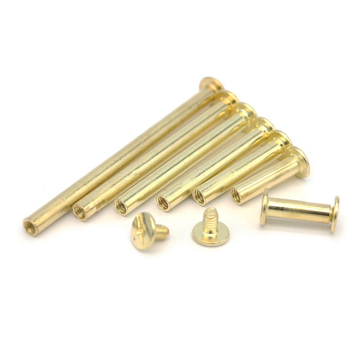 Copper-plated primary-secondary nail rivet butt screw phase bookkeeping screw M5 * 5x6x8x12x25x40x60x100mm