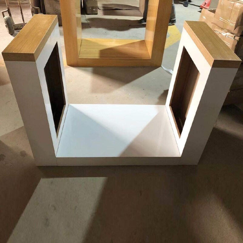 Water heater side cabinet partition display cabinet showcase gas stove range hood display rack integrated stove disinfection cabinet wood grain wood