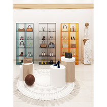 Shoe and hat bag store display rack acrylic internet celebrity clothing store shelf hand-made boutique display cabinet storage rack