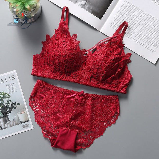 Net reddits Ben life red lingerie suit bride wedding large size thin sheet Coalested Adjusted type No steel ring female