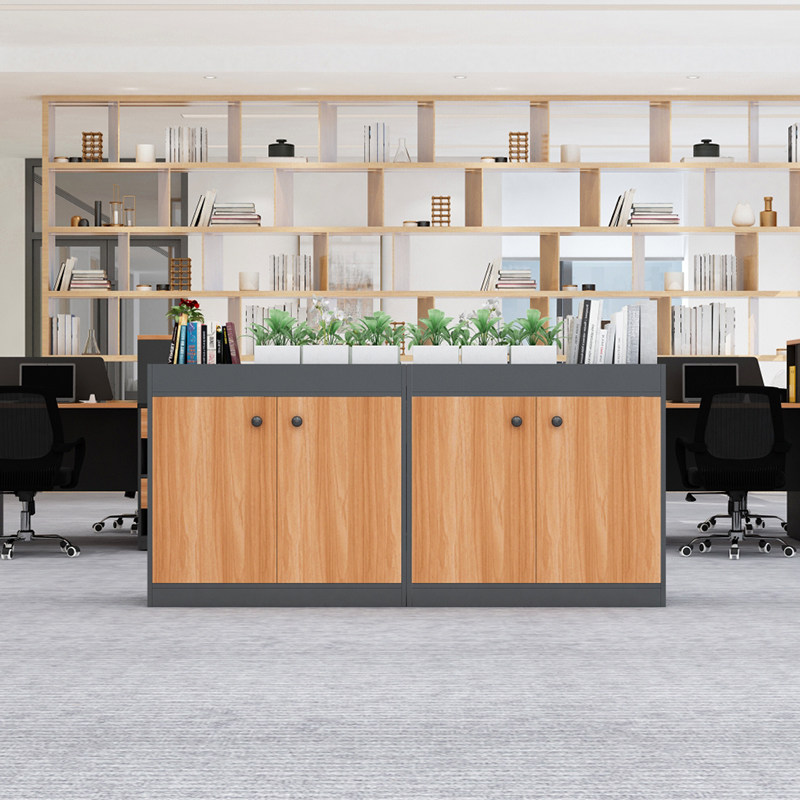 Simple modern office partition cabinet decoration flowers and grass low cabinet file cabinet flower trough partition cabinet screen partition low cabinet