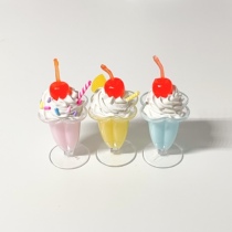 Silk Belated House Homemade Strawberry Milkshake Banana Milkshake Sea Salt Milkshake Drink Cup Cute Pendulum with Funny Pendant