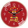 Chinese-Style Clock, Auspicious and Simple, Wall-Mounted, Silent, God of Wealth Series Clock, New Chinese-Style Living Room Cartoon Creative Wall Clock