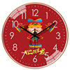 Chinese-Style Clock, Auspicious and Simple, Wall-Mounted, Silent, God of Wealth Series Clock, New Chinese-Style Living Room Cartoon Creative Wall Clock