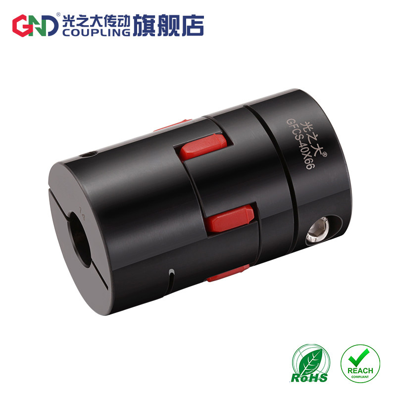 Light transmission GFCS coupling high rigidity clamping type 45# steel plum large torque flower type coupling