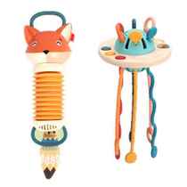 Small fox music accordion children Early teaching Puzzle simulation instruments for infants to exercise small hands to appease toys