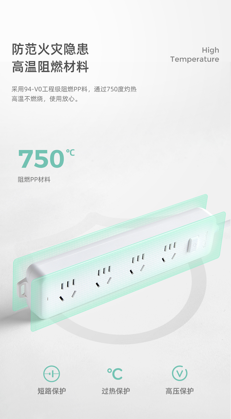 飞利浦 多功能家用电插线板 图3