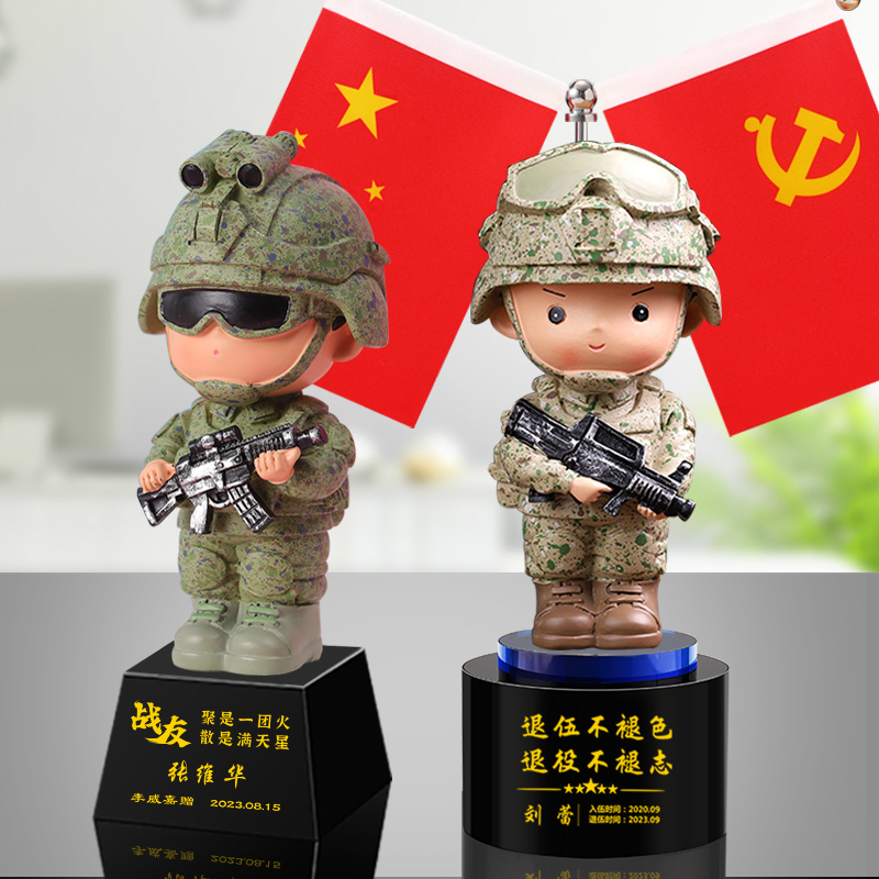 Creative Special Forces Veteran Desktop Figurine Souvenir Birthday Gift Comrade-In-Arms Iron-Blooded Military Spirit Soldier Ornament