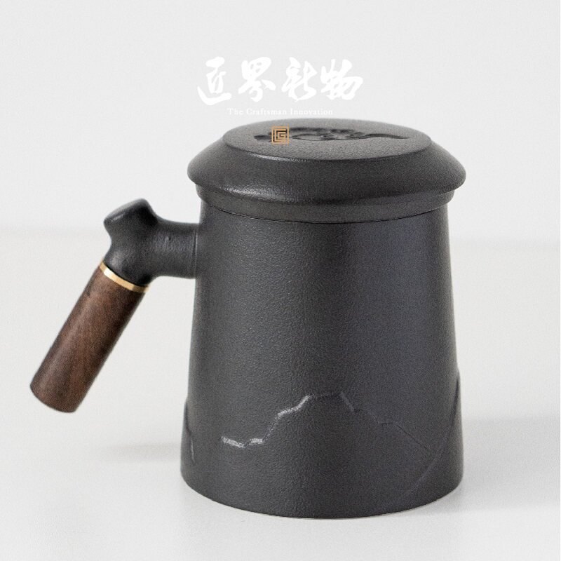 Ceramic tea separation cup office household personal dedicated Mark cup filter cup cup custom logo