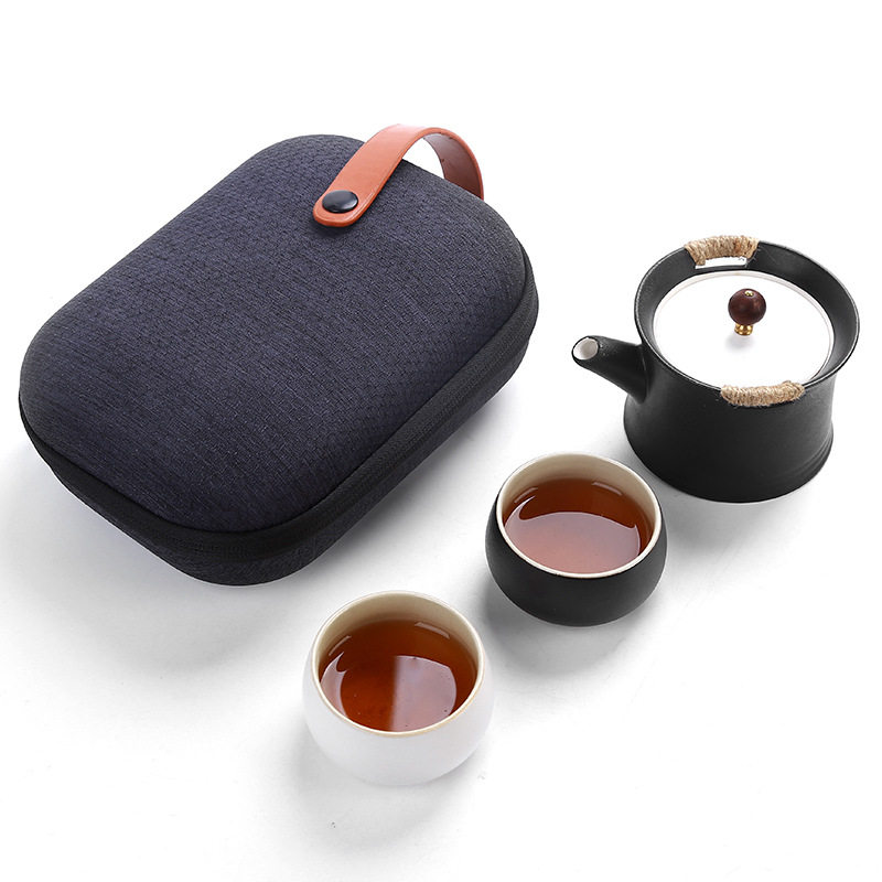 New Craft Japanese Travel Tea Tour One Pot Two Kung Fu Tea Tour Outdoor Travel Portable Tea Cup