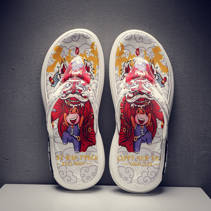 High-end quality 2021 summer new slippers open-toed flip-flops casual breathable clip-on drag men's trendy sandals and slippers