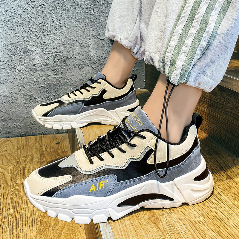 Brand high-quality quality 21 spring and summer new youth casual breathable student daddy shoes thick-soled men's sports shoes