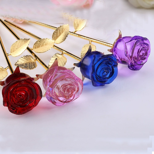 Crystal Rose Creative Exquisite Ornament День святого Валентина подарок для жены и подруги день рождения годовщина