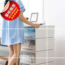 Multi-layer superimposed extra large drawer-type storage cabinet wardrobe transparent organizing storage box clothes plastic storage cabinet