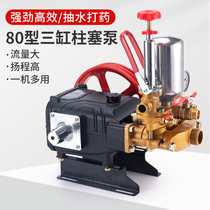 Duma type 80 type 120 type remote large flow three-cylinder plunger pump type 90 four-cylinder spray pump fog cannon truck high pressure pump