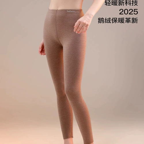 Бархатные удерживающие тепло зимние штаны, в обтяжку, высокая талия