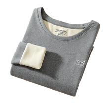 Catman Thermal Underwear Mens Suit Round Neck Thickened Velvet Autumn Clothes Autumn Pants Seamless Heating Spring Autumn Winter Basement