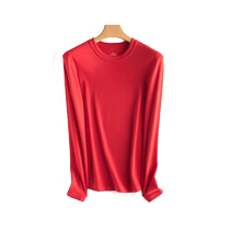 Catman Seamless Thermal Top Womens Underwear Antibacterial Plus Fine Velvet Autumn Underwear Set Heated Tight Bottoming Shirt