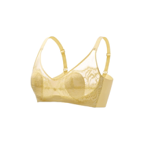 Catman Seamless Underwear Womens Summer Ultra-Thin Large Breast Revealing Small Breast Push-Up Rabbit Ears Bra Lace Girls Bra