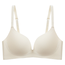 Catman Seamless Underwear Womens 2024 New Summer Small Breast Show Big Breathable Anti-Expansion Breast Reduction Wireless Bra